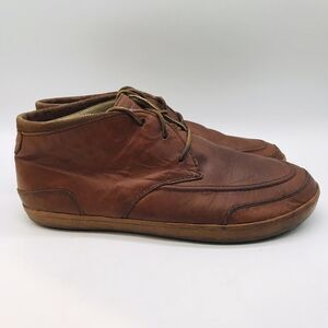 Olukai Pala Chukka Boots Men's 12 Brown Rum Leather Desert Lace Up Ankle Shoes